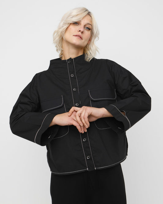 Ozai N Ku Nyx Funnel Shirt, Black