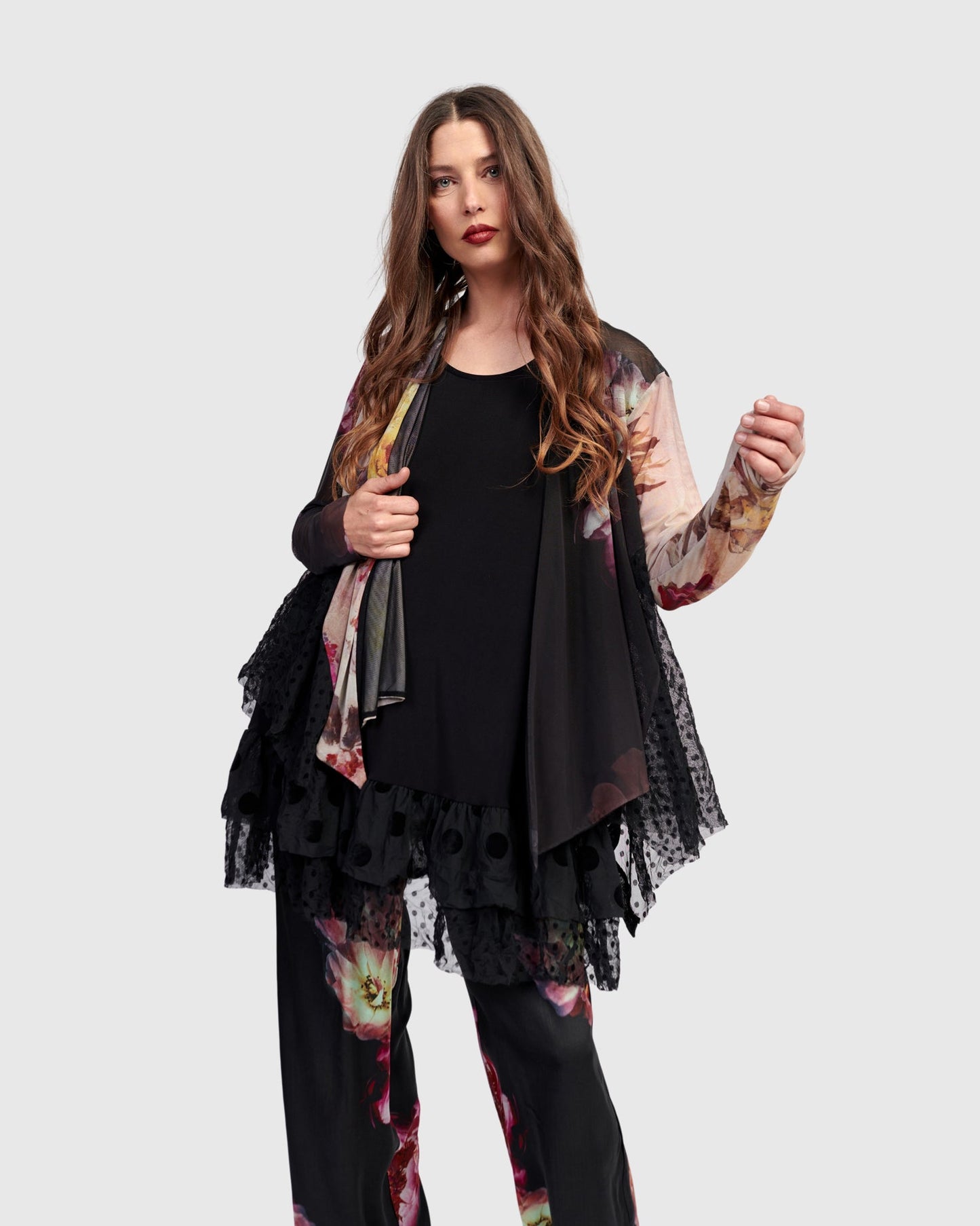 Thora Sleeveless Tunic Top, Black