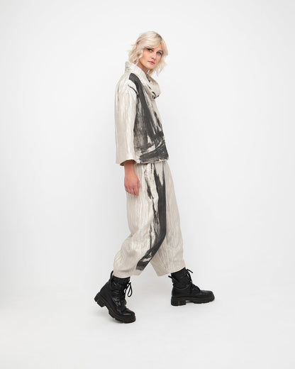 Ozai N Ku Boreas Shimmer Shirt, Ivory
