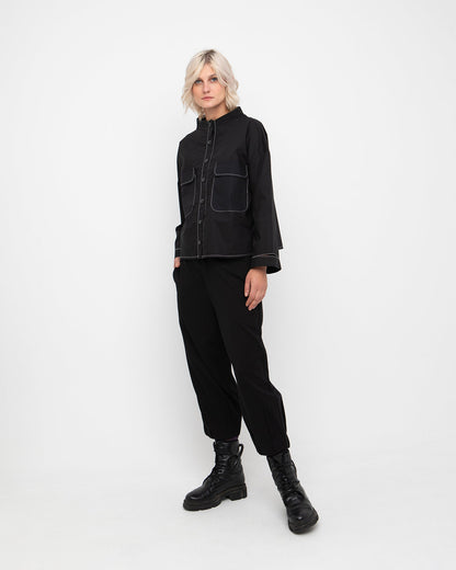 Ozai N Ku Nyx Funnel Shirt, Black