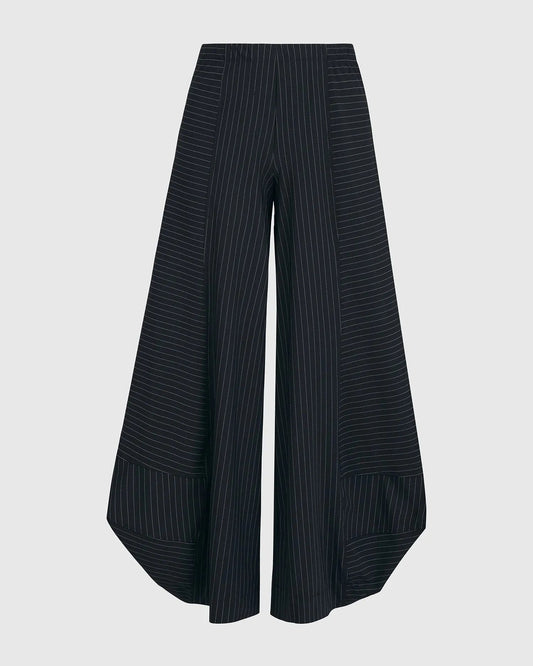 Tekbika Pinstripe Punto Pants, Black