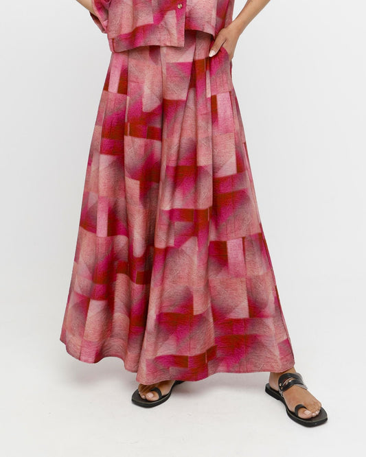 Ozai N Ku Aurela Wide Trouser, Geo Pink