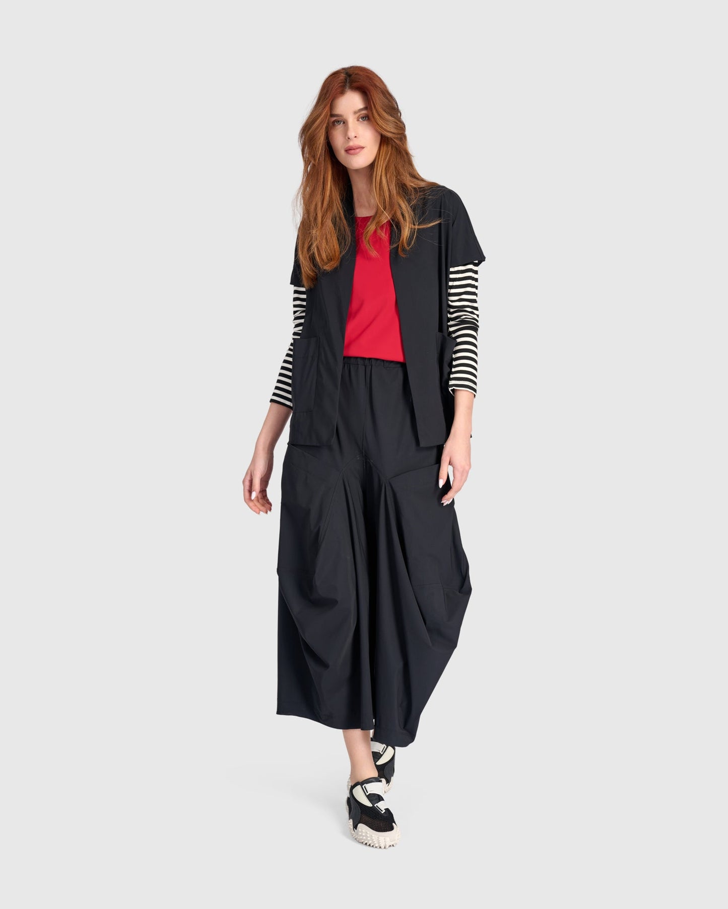 Tekbika Harem Pockets Pants, Black