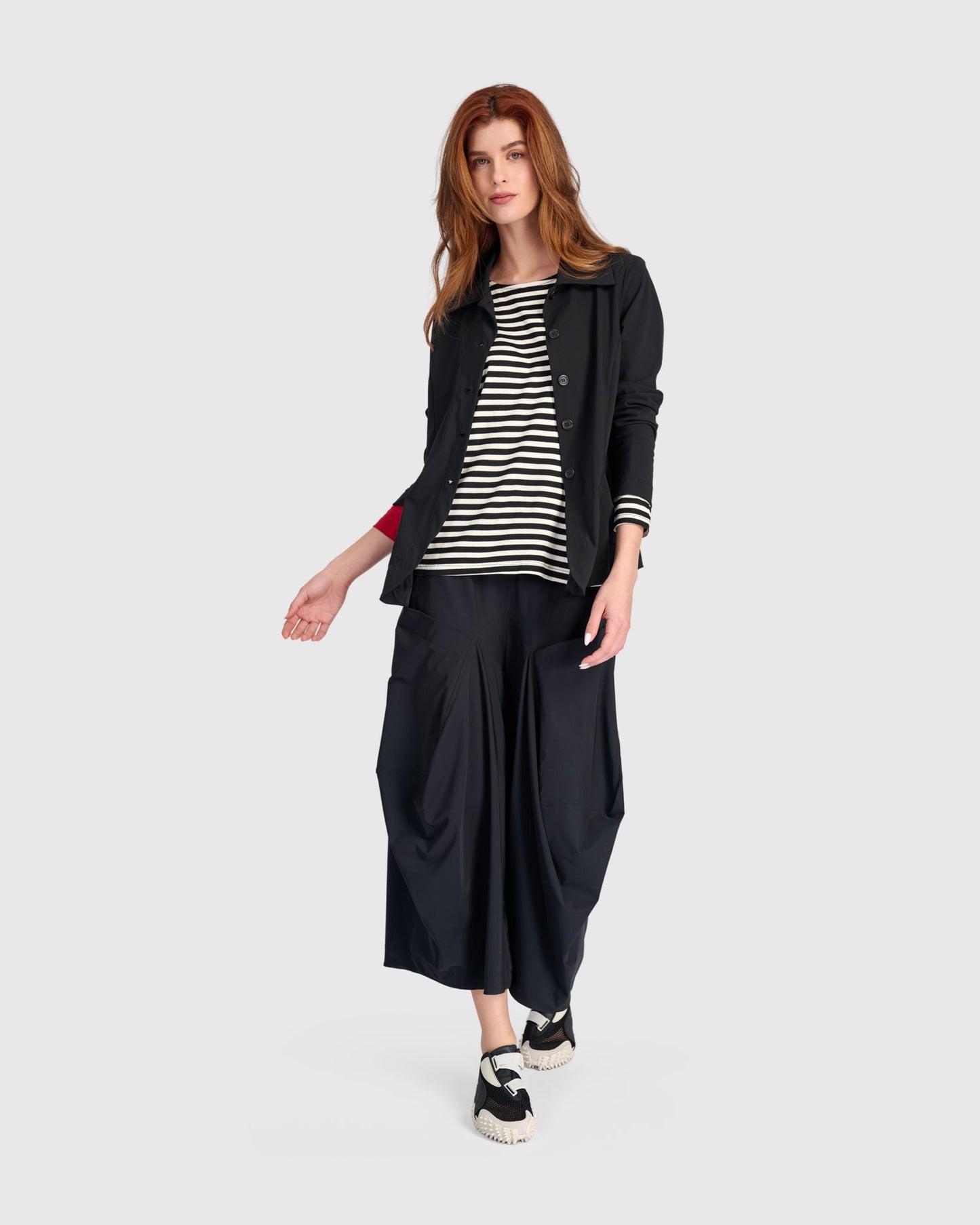 Tekbika Harem Pockets Pants, Black