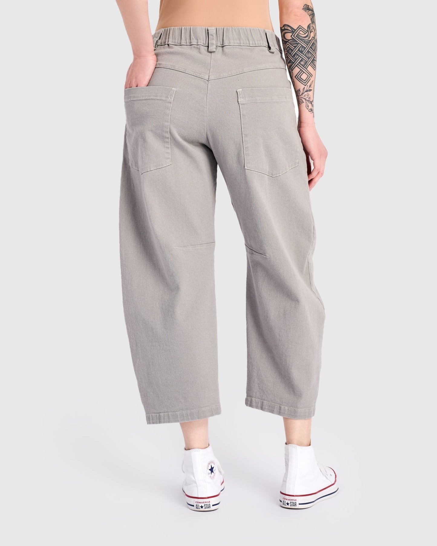 Go-To Barrel Pants, Grey