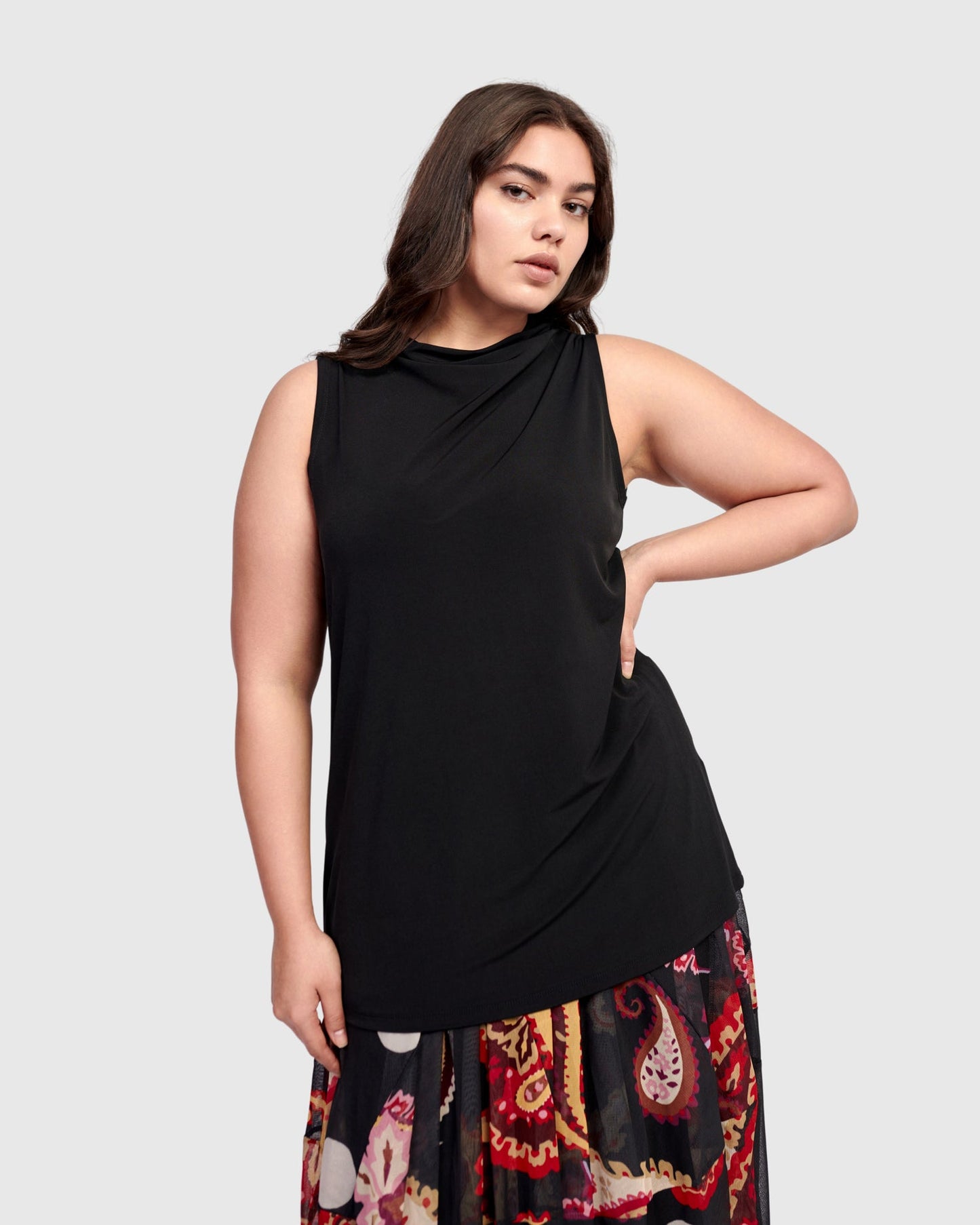 Essential Slinky Bistro Top, Black