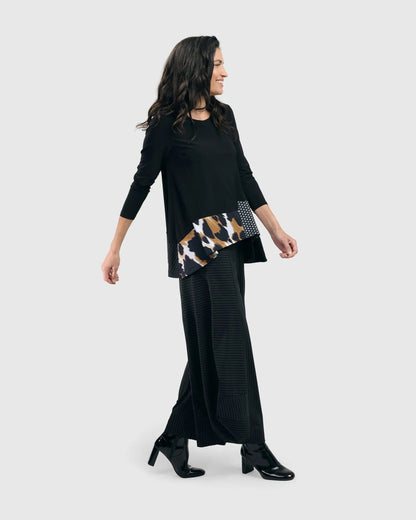 Tekbika Pinstripe Punto Pants, Black