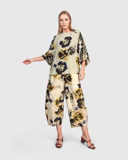 Hesperide Chiffon Top, Beige Floral
