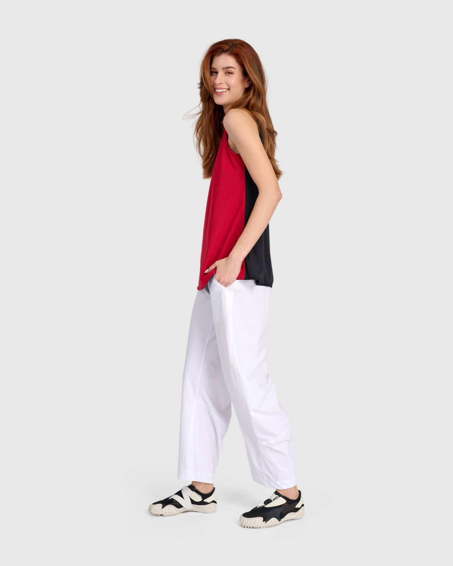 Tekbika Essential Tekbika Reversible Tank Top, Black/Red