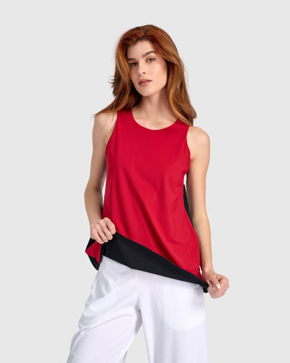 Tekbika Essential Tekbika Reversible Tank Top, Black/Red