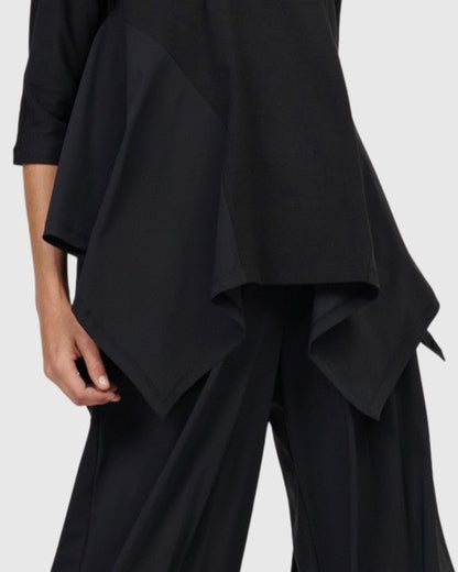 Tekbika Alexia Handkerchief Top, Black
