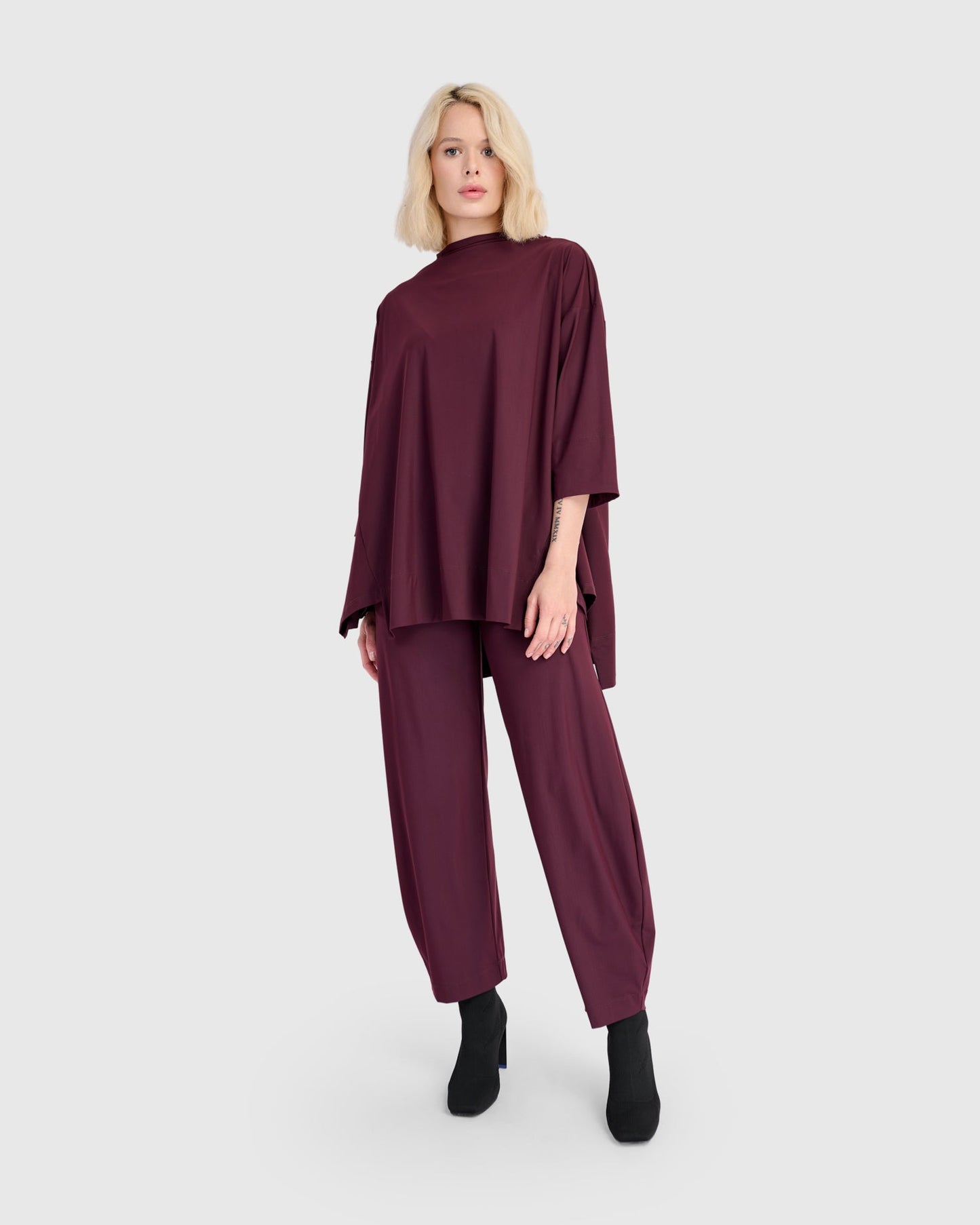 Essential Tekbika Trapeze Top, Wine