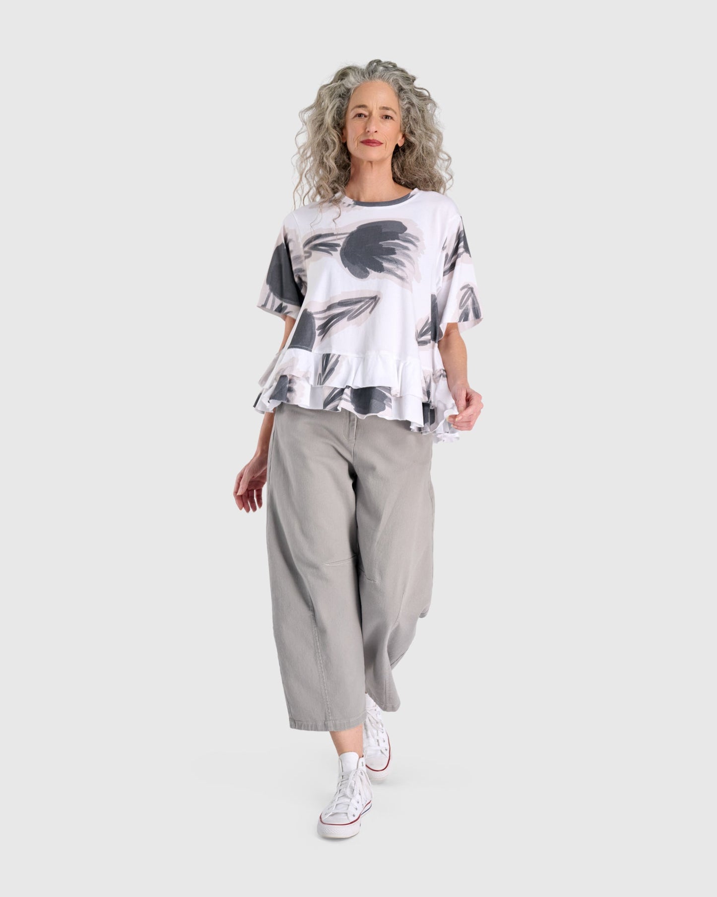 Go-To Barrel Pants, Grey