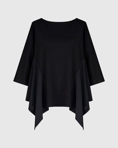 Tekbika Alexia Handkerchief Top, Black