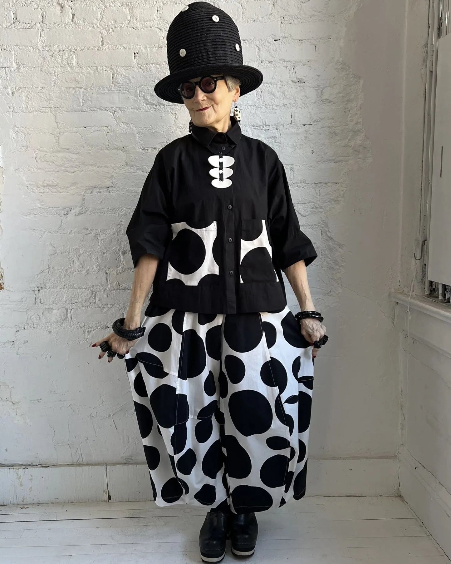 Urban Dot Balloon Pants, Mono